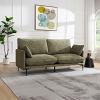 Dalton Green Chenille Sofa with 2 Pillows