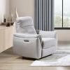 Eastre Gray Chenille Power Motion Recliner