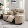 Elison Dark Beige Power Motion Reclining Loveseat
