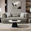 Glenda Gray Boucle Sofa with 3 Pillows