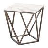 Tintern Geometrical Faux Marble End Table
