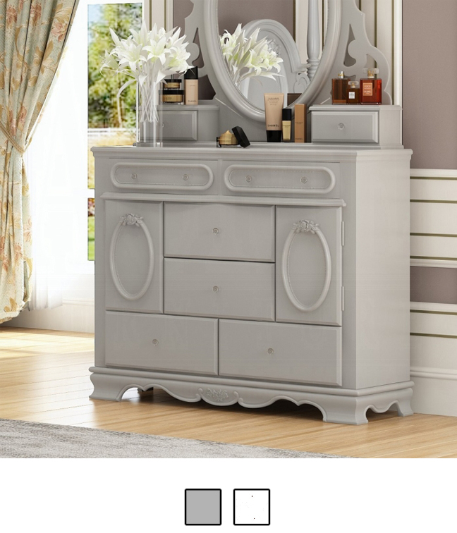 Flora Dresser with Floral Motif Decals