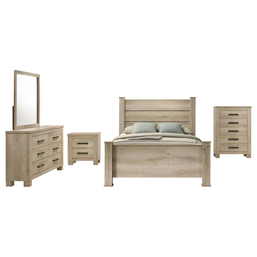 Oakglen Modern Weathered Oak Bed