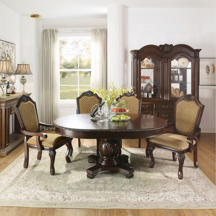 Chateau De Ville Espresso Extendable Round Dining Table