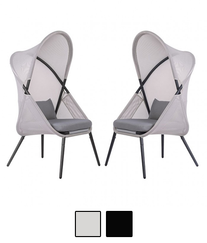 Alverta Breathable and UV-Resistant Mesh Foldable Chair Set of 2