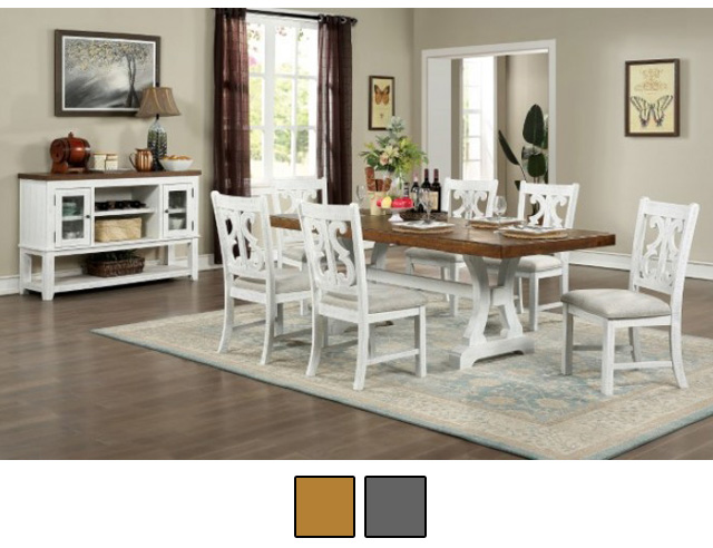 Auletta Two-Tone Finish Dining Table