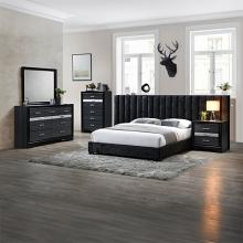 Rivas Platform Bed with Oversized Channel-Tufted Headboard