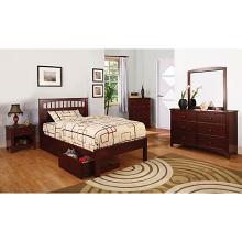 Carus Transitional Storage Platform Bed