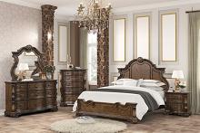 Leovanni I Traditional Bed with Bombay Headboard Design