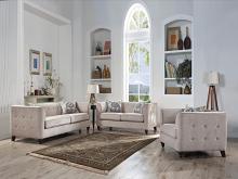 Cyndi Button Tufted Fabric Sofa with 2 Pillows Cyndi Button Tufted Fabric Sofa with 2 Pillows