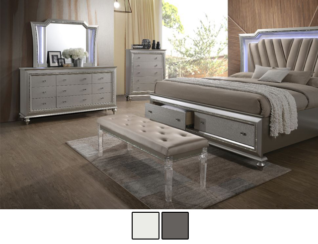 Kaitlyn Storage Platform Bed with LED Headboard Kaitlyn Storage Platform Bed with LED Headboard