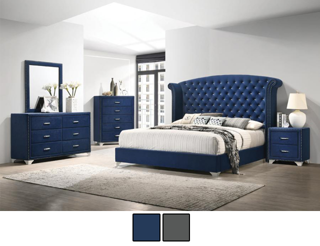 Melody Wingback Upholstered Bed Melody Wingback Upholstered Bed