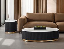 Virden Contemporary Oval Cocktail Table