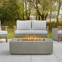 41.75" Aegean Mist Gray Small Rectangle Propane Gas Outdoor Fire Table 41.75" Aegean Mist Gray Small Rectangle Propane Gas Outdoor Fire Table