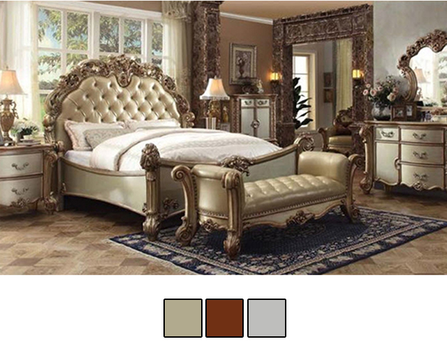 Vendome Traditional Button Tufted Victorian Style Bed Vendome Traditional Button Tufted Victorian Style Bed