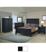 Sandy Beach Panel Bed with High Headboard  Sandy Beach Panel Bed with High Headboard