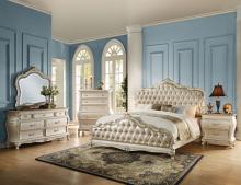 Chantelle Pearl White & Rose Gold Victorian Style Bed Chantelle Pearl White & Rose Gold Victorian Style Bed