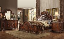 Dresden Cherry Oak Button Tufted Traditional Victorian Style Bed Dresden Cherry Oak Button Tufted Traditional Victorian Style Bed