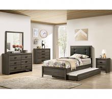 Roanne Charcoal Button Tufted Youth Bed