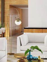 Waterloo Brushed Brass Floor Lamp